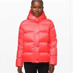 Lululemon Wunder Puff Puffer Jacket in flame orange
